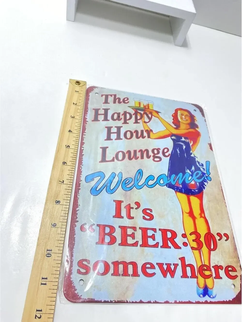 The Happy Hour Lounge Welcome It’s Beer :30 Somewhere Tin Sign Brand New